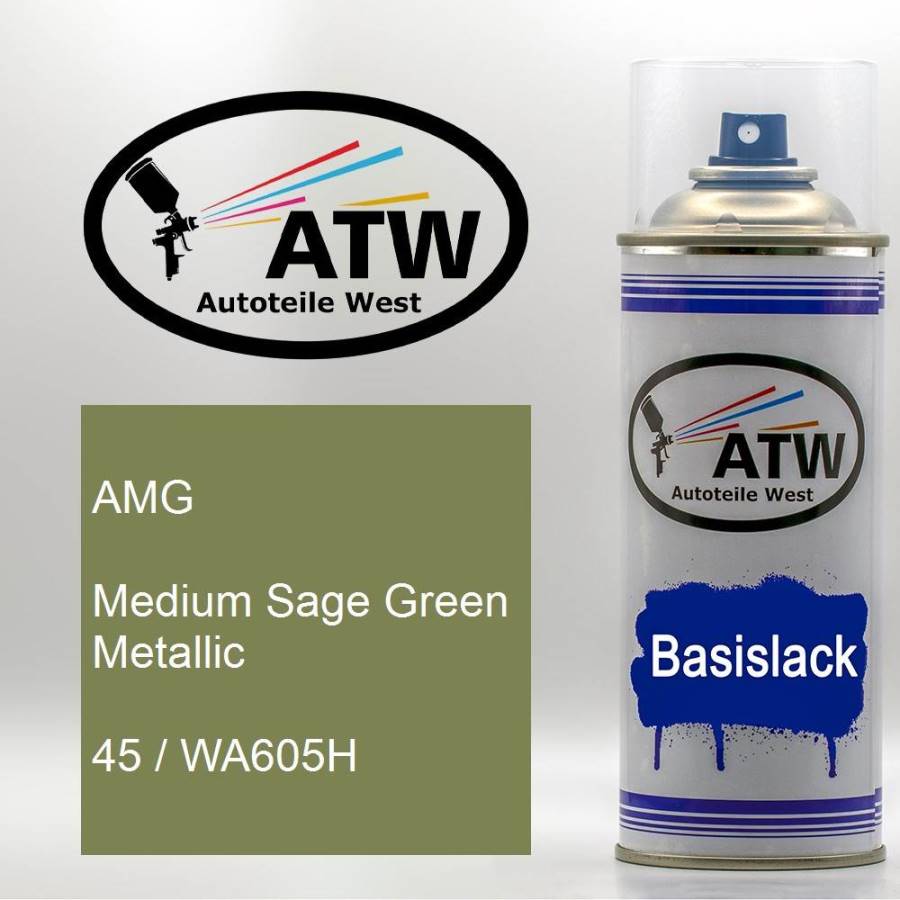 AMG, Medium Sage Green Metallic, 45 / WA605H: 400ml Sprühdose, von ATW Autoteile West.